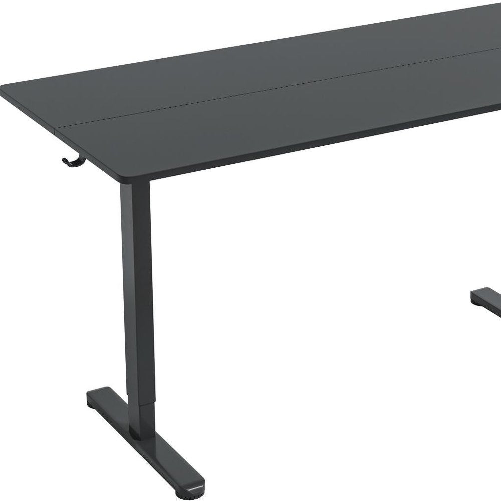 Adjustable Black Wood and Steel Standing Desk
