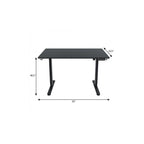 Adjustable Black Wood and Steel Standing Desk