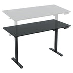 Adjustable Black Wood and Steel Standing Desk