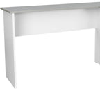 54" White And Gray Wood L Shape Computer Desk