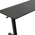 Adjustable Black Wood and Steel L Shape Standing Desk