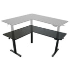 Adjustable Black Wood and Steel L Shape Standing Desk