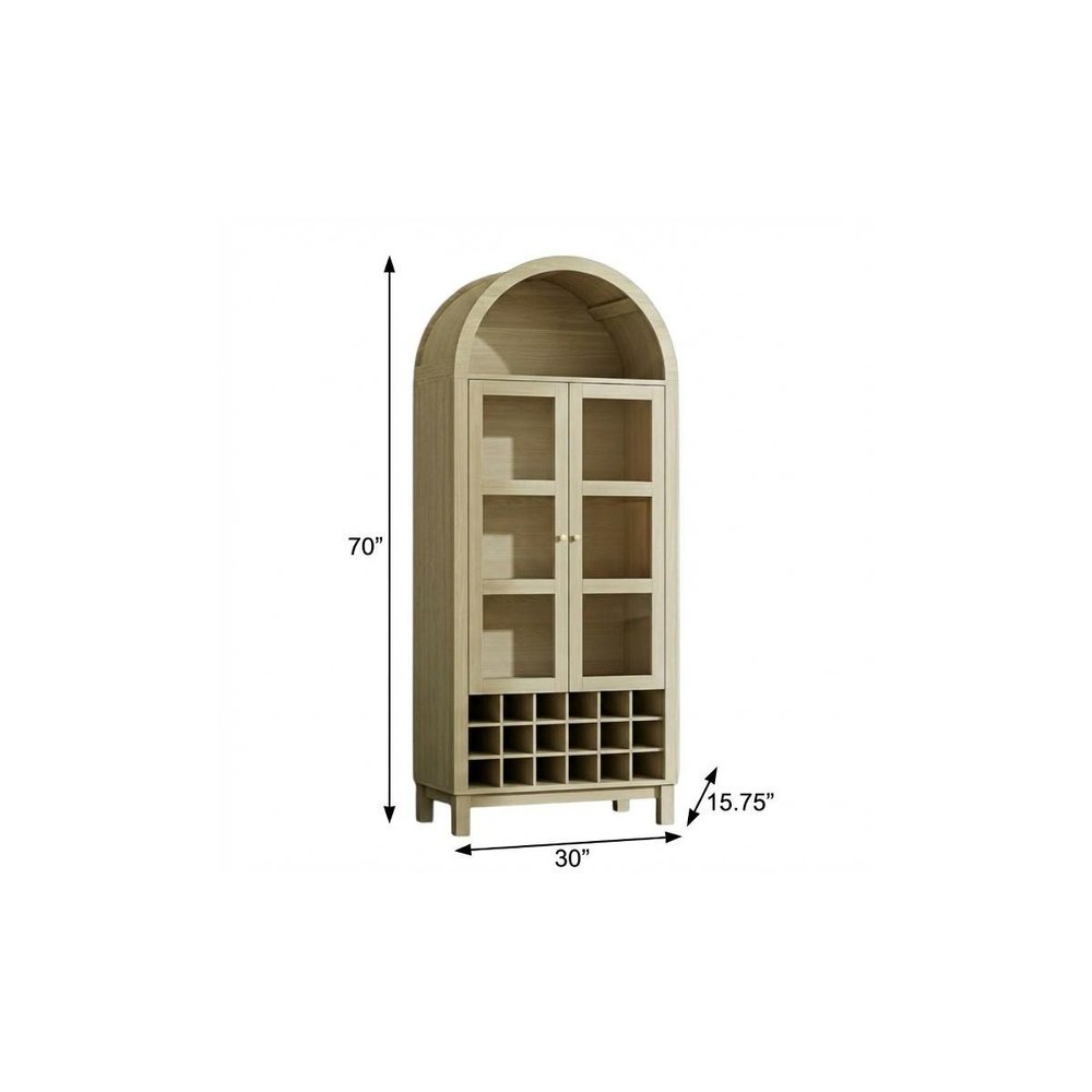 70" White Wood Two Door Pantry Or Storage Closet