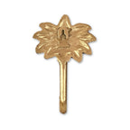 4" Antiqued Gold Cast Iron Palm Tree Wall Hook