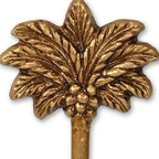 4" Antiqued Gold Cast Iron Palm Tree Wall Hook