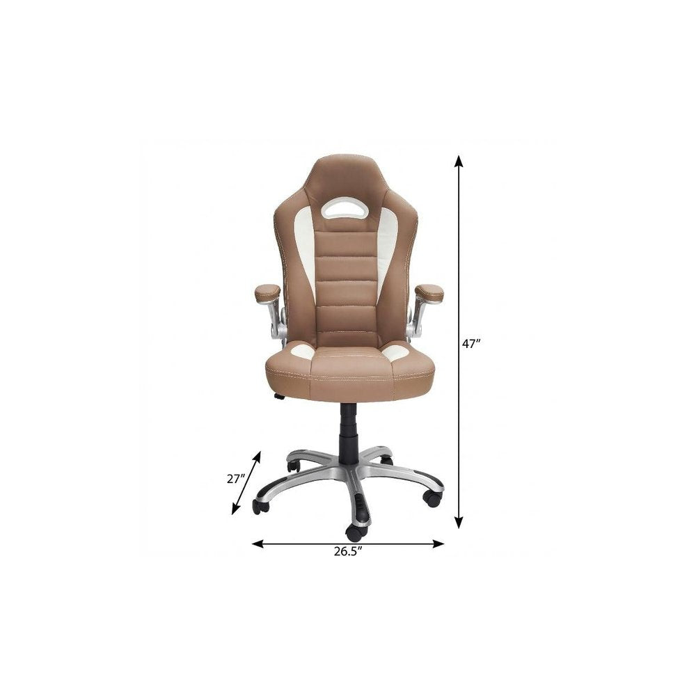 Camel Adjustable Height Swivel Rolling Office Chair