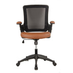 Brown Adjustable Height Swivel Rolling Office Chair