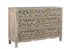 Five Piec Gray Solid Wood Bedroom Set With Mirror