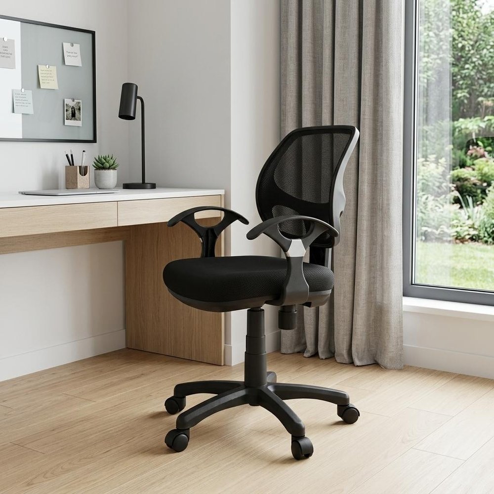 Black Swivel Rolling Office Chair