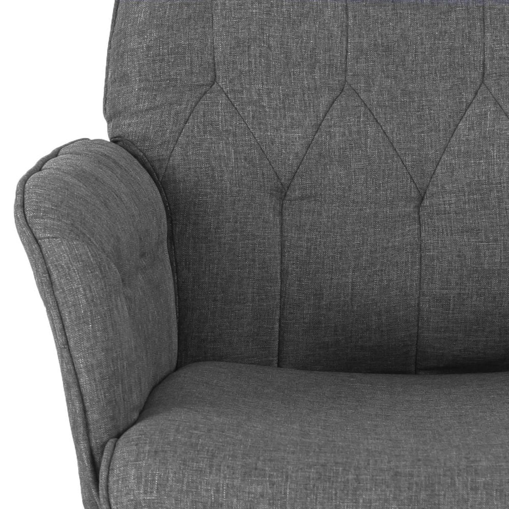 Gray Adjustable Height Swivel Rolling Office Chair
