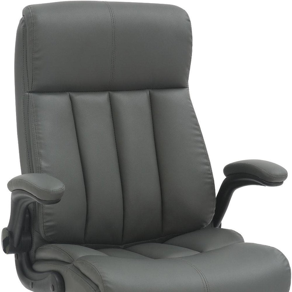 Gray Adjustable Height Swivel Rolling Executive Office Chair