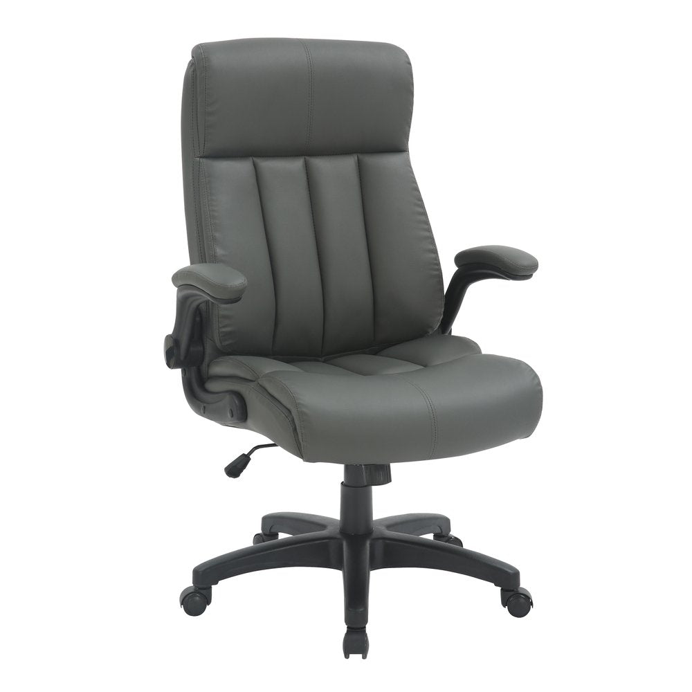 Gray Adjustable Height Swivel Rolling Executive Office Chair