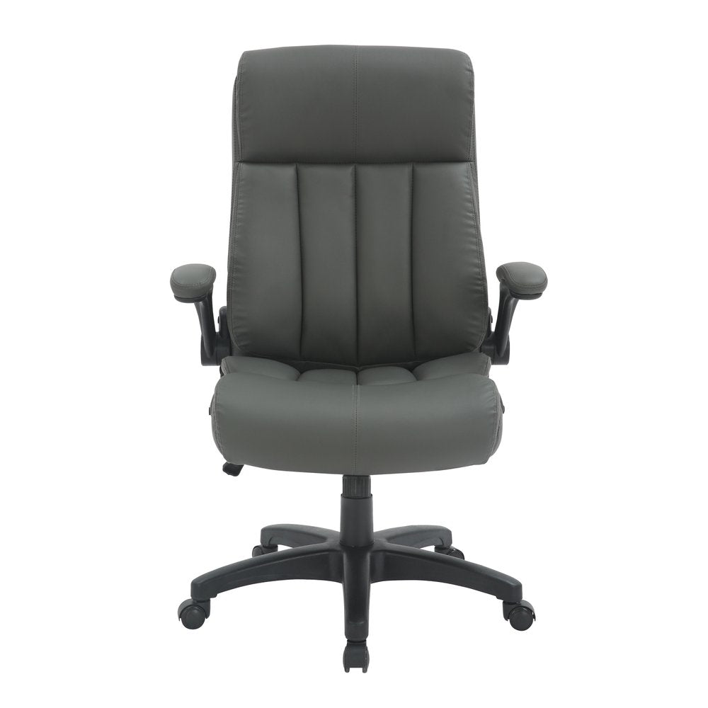 Gray Adjustable Height Swivel Rolling Executive Office Chair
