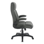 Gray Adjustable Height Swivel Rolling Executive Office Chair