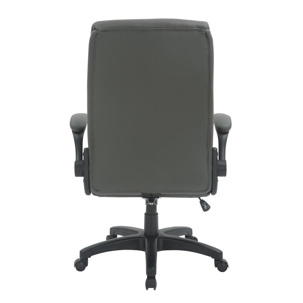 Gray Adjustable Height Swivel Rolling Executive Office Chair