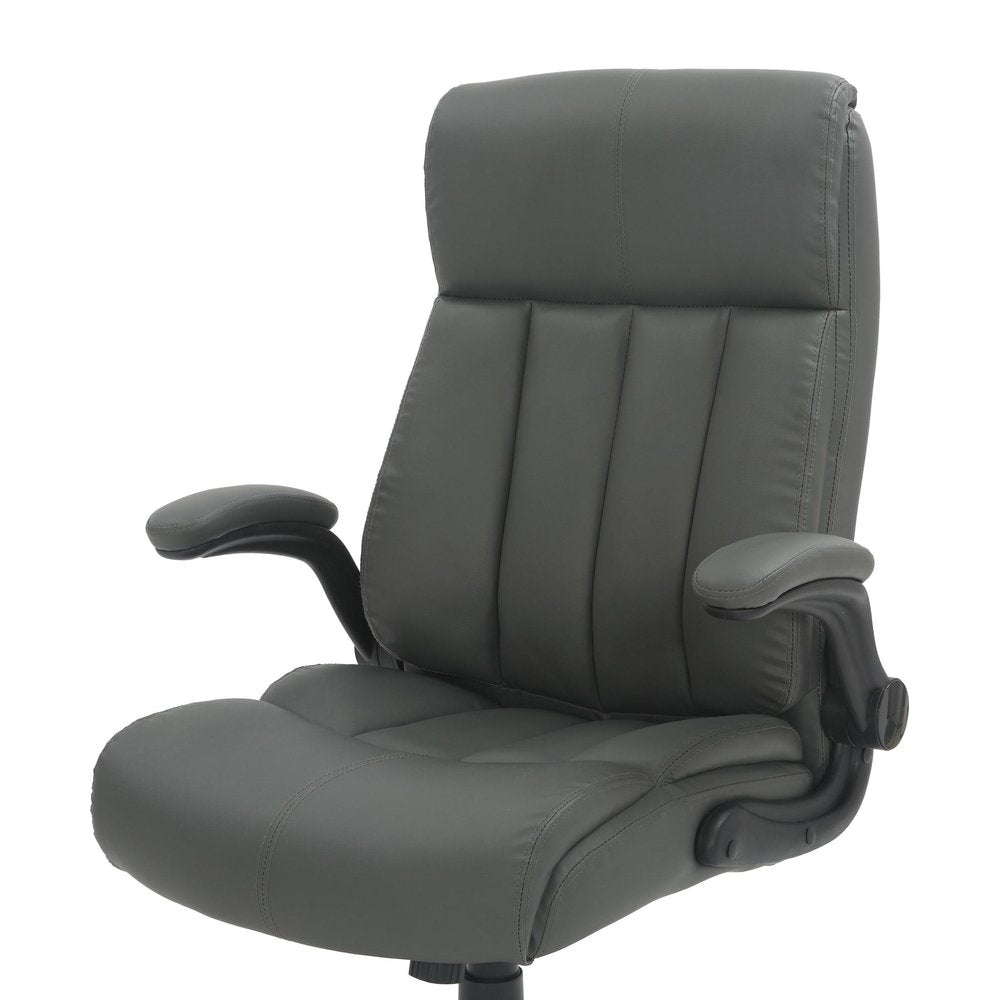 Gray Adjustable Height Swivel Rolling Executive Office Chair
