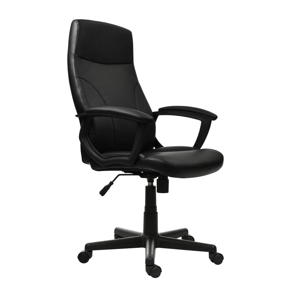 Black Adjustable Height Swivel Rolling Executive Office Chair