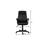 Black Adjustable Height Swivel Rolling Executive Office Chair