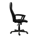 Black Adjustable Height Swivel Rolling Executive Office Chair