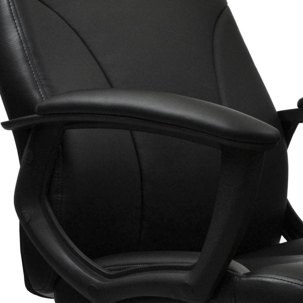 Black Adjustable Height Swivel Rolling Executive Office Chair