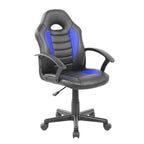 Blue Adjustable Height Swivel Rolling Gaming Chair