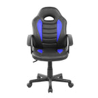 Blue Adjustable Height Swivel Rolling Gaming Chair
