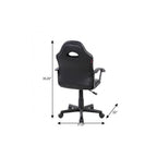Blue Adjustable Height Swivel Rolling Gaming Chair