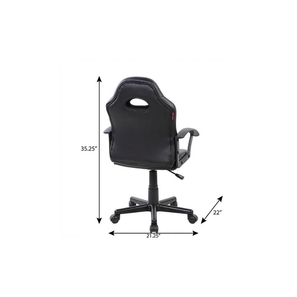Blue Adjustable Height Swivel Rolling Gaming Chair
