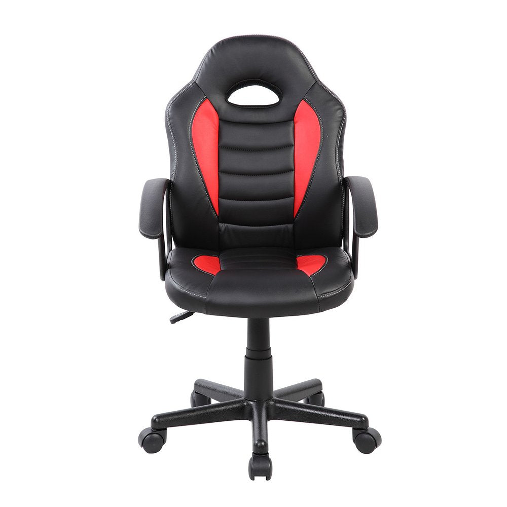 Blue Adjustable Height Swivel Rolling Gaming Chair