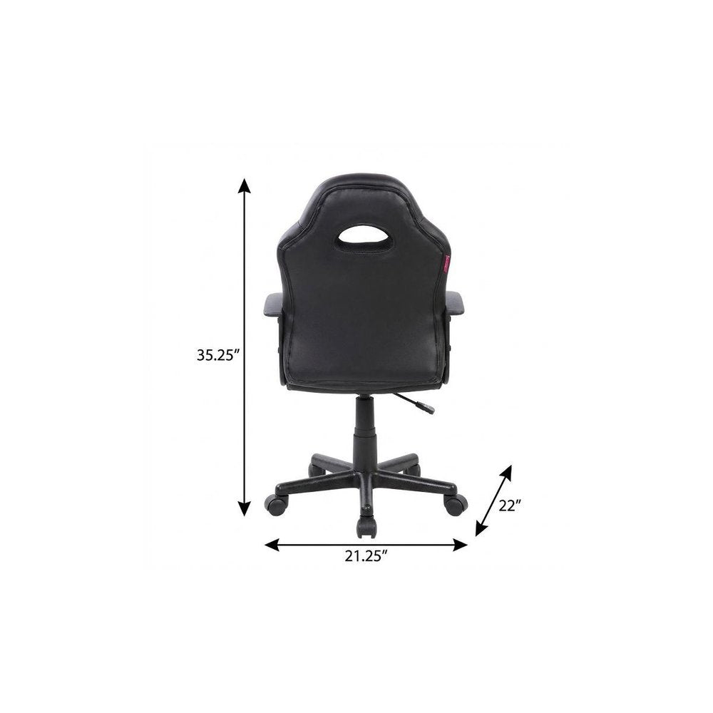 Blue Adjustable Height Swivel Rolling Gaming Chair