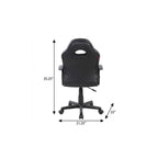 Blue Adjustable Height Swivel Rolling Gaming Chair
