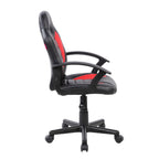 Blue Adjustable Height Swivel Rolling Gaming Chair