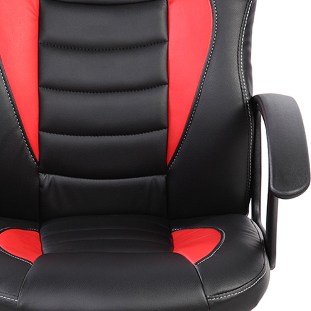 Blue Adjustable Height Swivel Rolling Gaming Chair