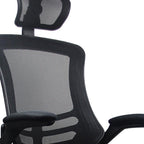 Black Adjustable Height Swivel Rolling Executive Office Chair