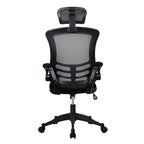 Black Adjustable Height Swivel Rolling Executive Office Chair