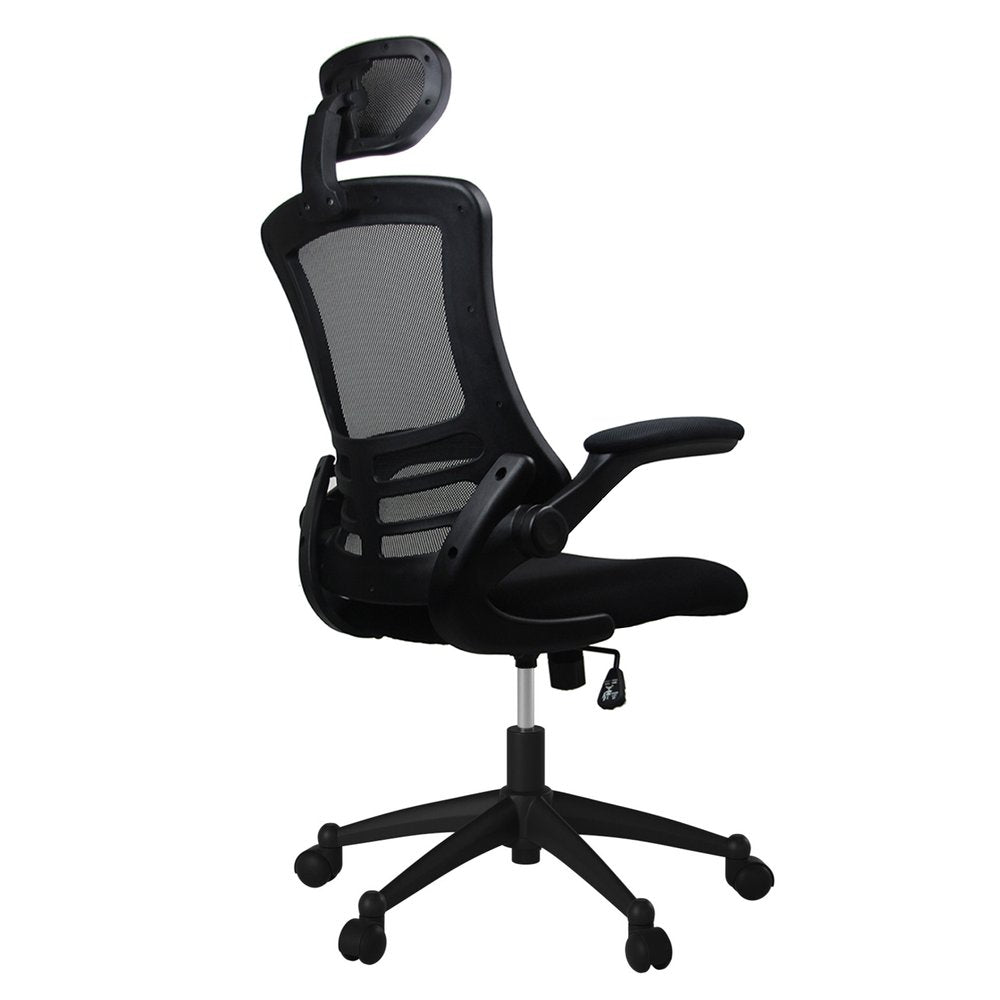 Black Adjustable Height Swivel Rolling Executive Office Chair