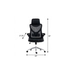 Black Adjustable Height Swivel Rolling Office Chair
