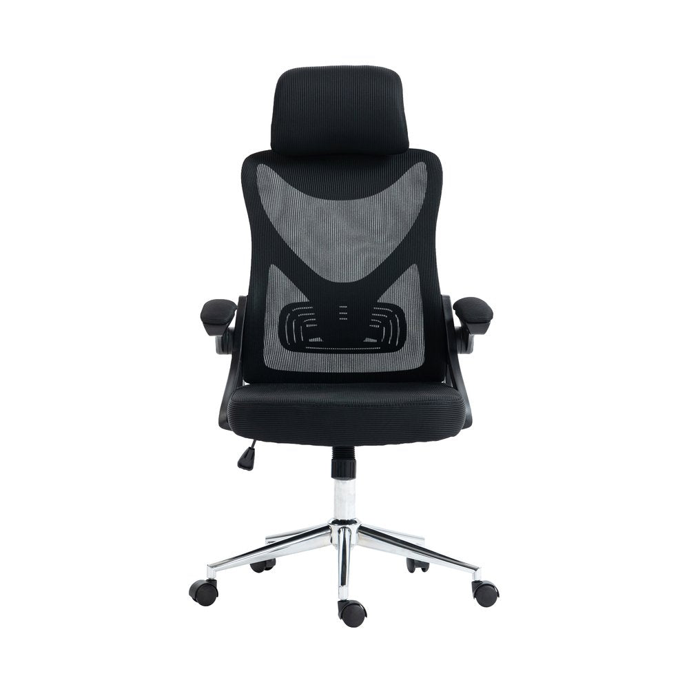 Black Adjustable Height Swivel Rolling Office Chair