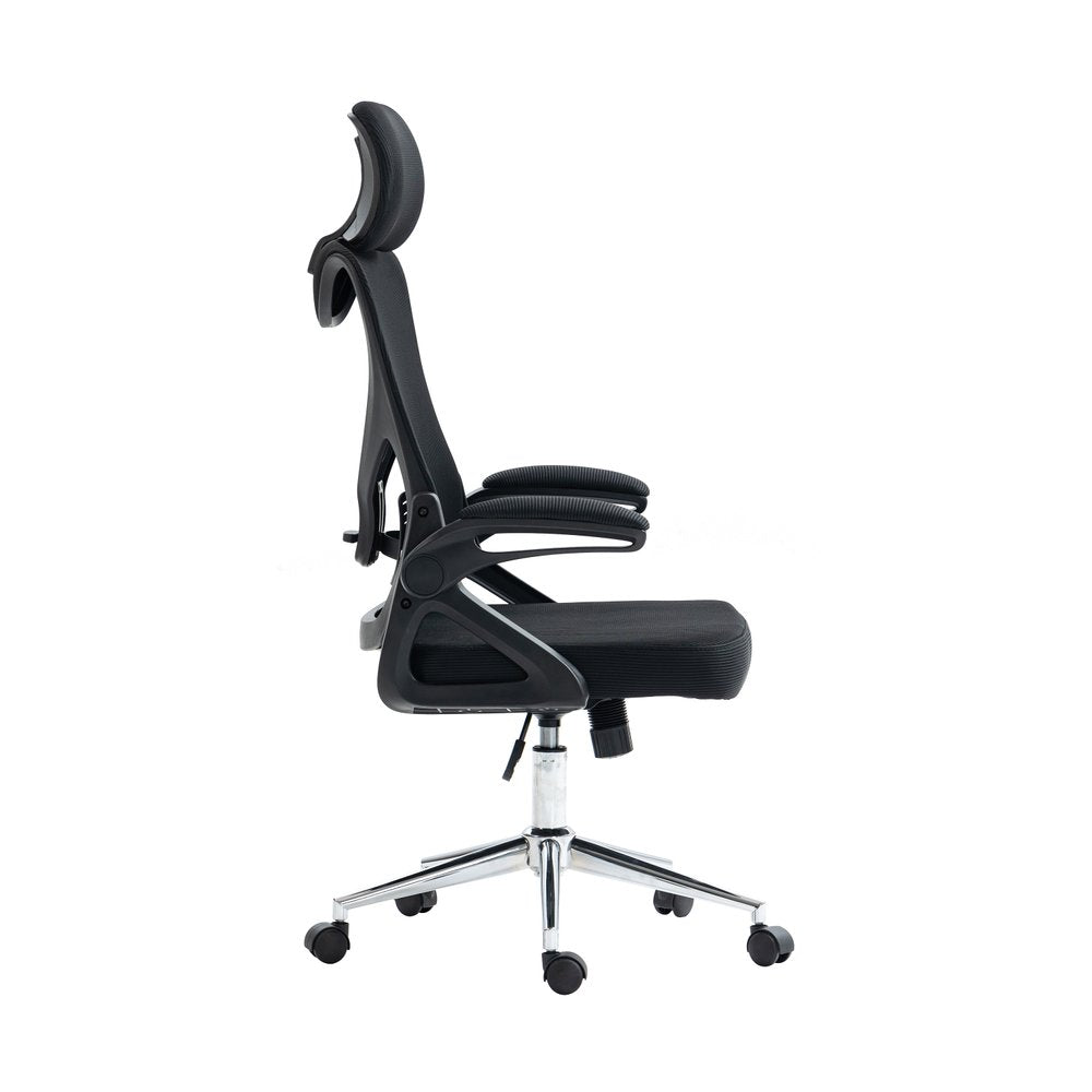 Black Adjustable Height Swivel Rolling Office Chair