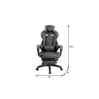 Gray Adjustable Height Swivel Rolling Racecar Executive Office Chair