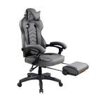 Gray Adjustable Height Swivel Rolling Racecar Executive Office Chair
