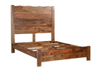 Five Piec Brown Solid Wood Bedroom Set With Mirror