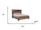 Five Piec Dark Brown Solid Wood Bedroom Set With Mirror