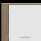 53" Beige Wood One Tier Bookcase with One Door