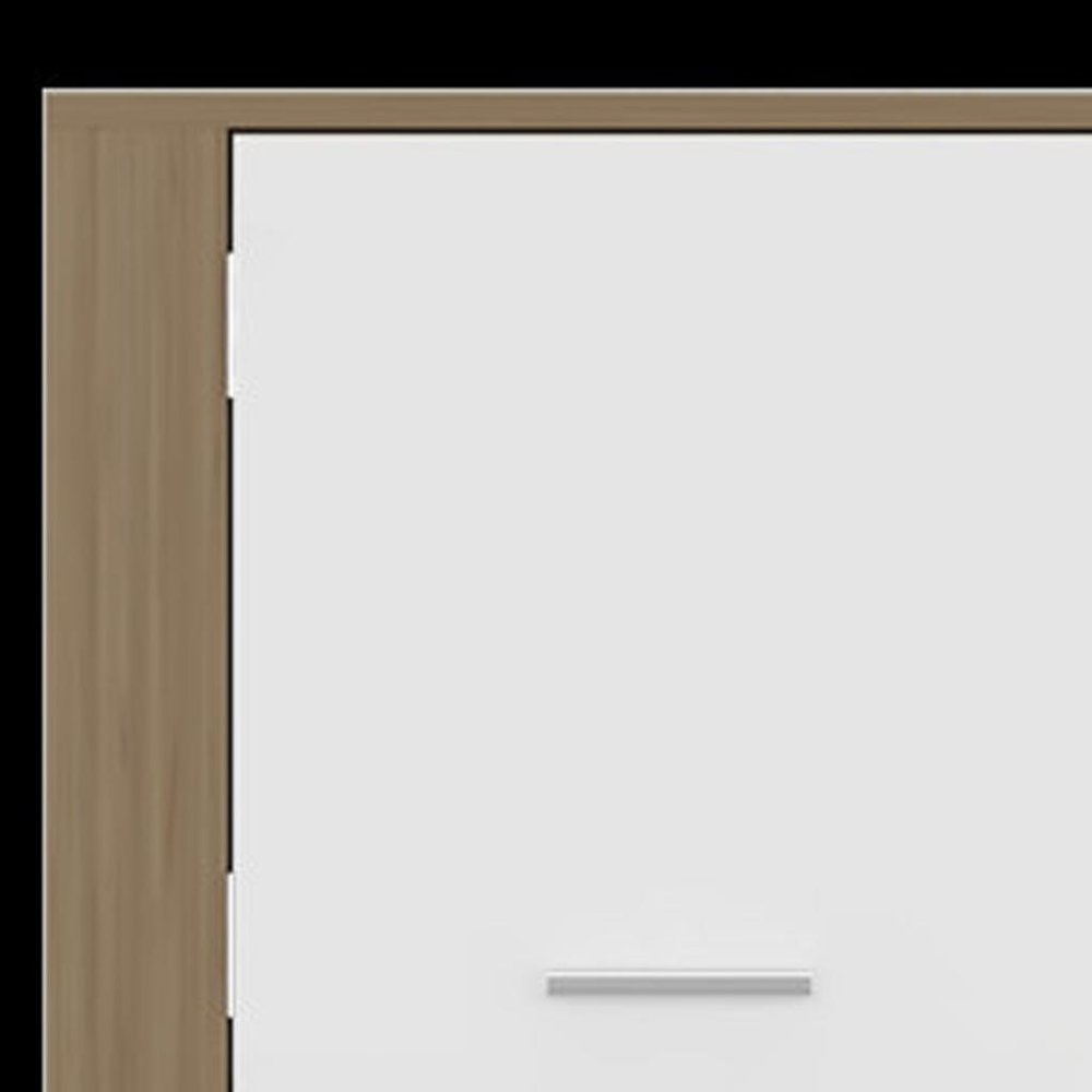 53" Beige Wood One Tier Bookcase with One Door
