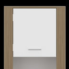 53" Beige Wood One Tier Bookcase with One Door