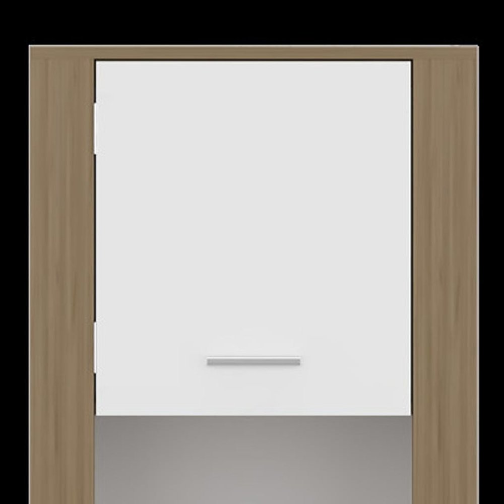53" Beige Wood One Tier Bookcase with One Door