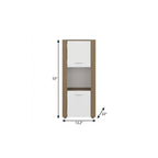 53" Beige Wood One Tier Bookcase with One Door