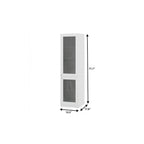 71" White Wood One Tier Bookcase with One Door