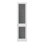 71" White Wood One Tier Bookcase with One Door